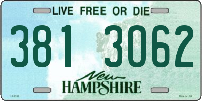 NH license plate 3813062