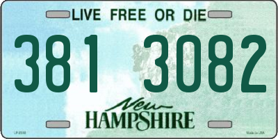 NH license plate 3813082