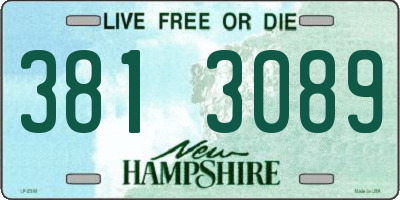 NH license plate 3813089