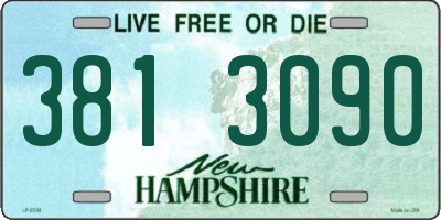 NH license plate 3813090