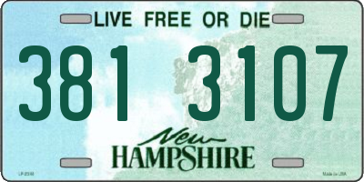 NH license plate 3813107