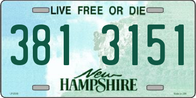 NH license plate 3813151