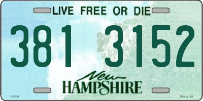 NH license plate 3813152