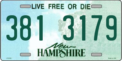 NH license plate 3813179