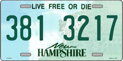NH license plate 3813217