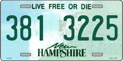 NH license plate 3813225