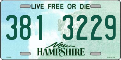 NH license plate 3813229