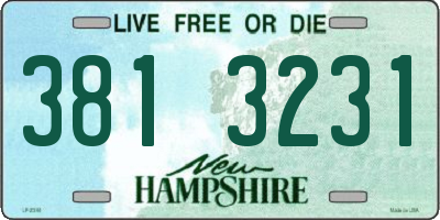 NH license plate 3813231