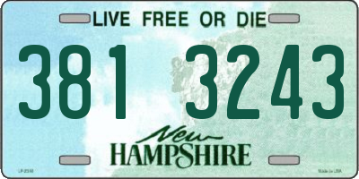 NH license plate 3813243
