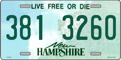 NH license plate 3813260