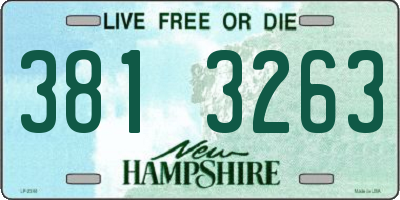 NH license plate 3813263