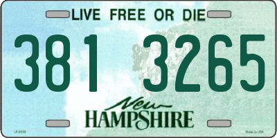 NH license plate 3813265