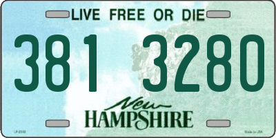 NH license plate 3813280