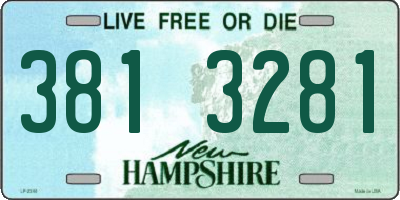 NH license plate 3813281