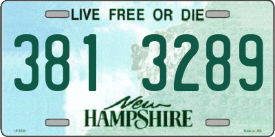 NH license plate 3813289