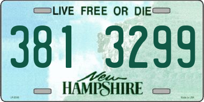 NH license plate 3813299