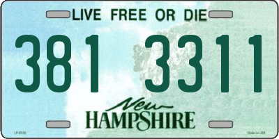 NH license plate 3813311