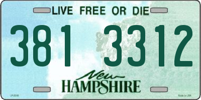 NH license plate 3813312