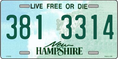 NH license plate 3813314