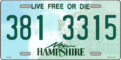 NH license plate 3813315