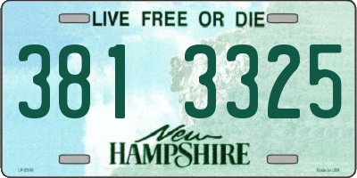 NH license plate 3813325