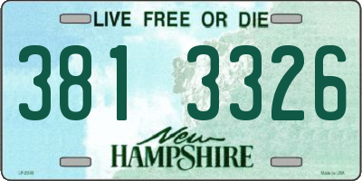 NH license plate 3813326