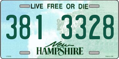 NH license plate 3813328