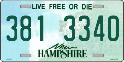 NH license plate 3813340