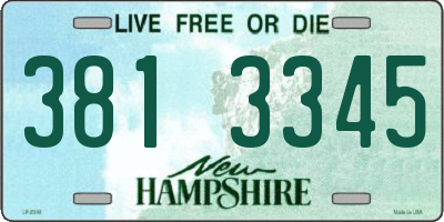 NH license plate 3813345