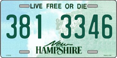 NH license plate 3813346