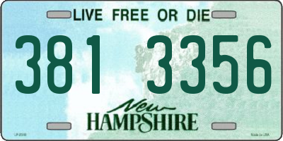 NH license plate 3813356