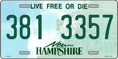 NH license plate 3813357