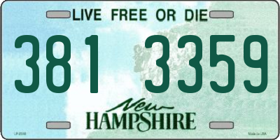 NH license plate 3813359