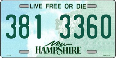 NH license plate 3813360