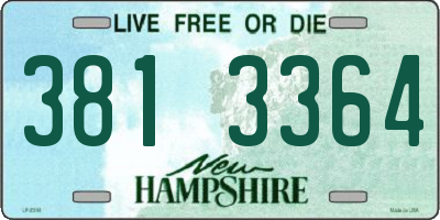 NH license plate 3813364