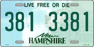 NH license plate 3813381