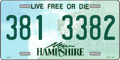 NH license plate 3813382