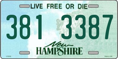 NH license plate 3813387