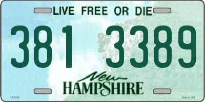 NH license plate 3813389