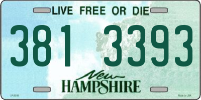 NH license plate 3813393