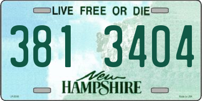 NH license plate 3813404