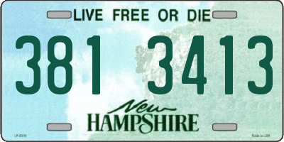 NH license plate 3813413