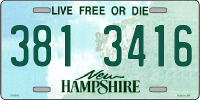NH license plate 3813416