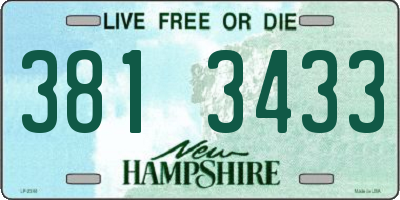 NH license plate 3813433