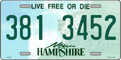 NH license plate 3813452