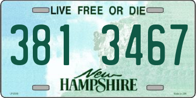 NH license plate 3813467