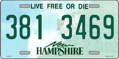 NH license plate 3813469
