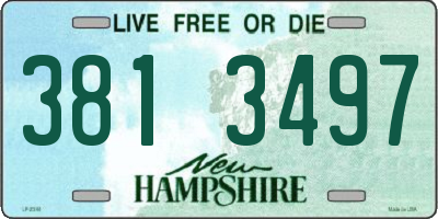 NH license plate 3813497