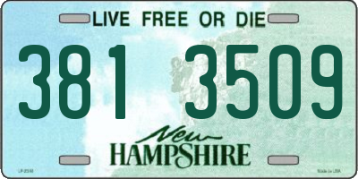 NH license plate 3813509