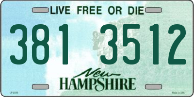 NH license plate 3813512